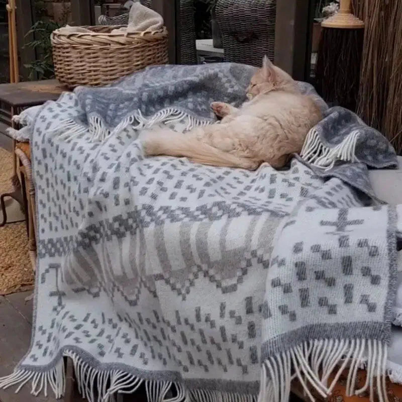 Schwedische Merino Wolldecke Decke