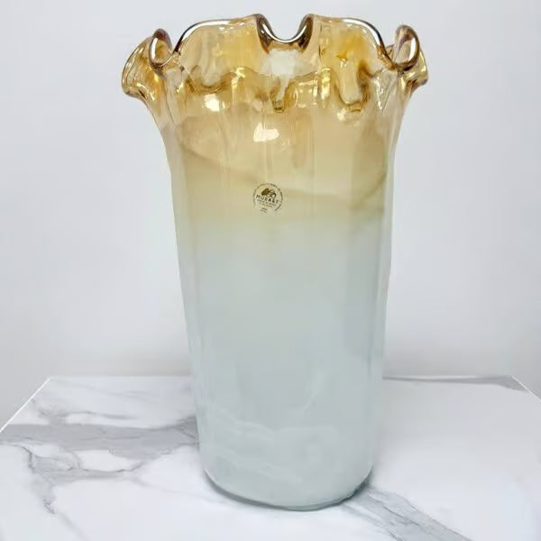 Tuch Vase Weiss mit Nike-Bordüre Vase
