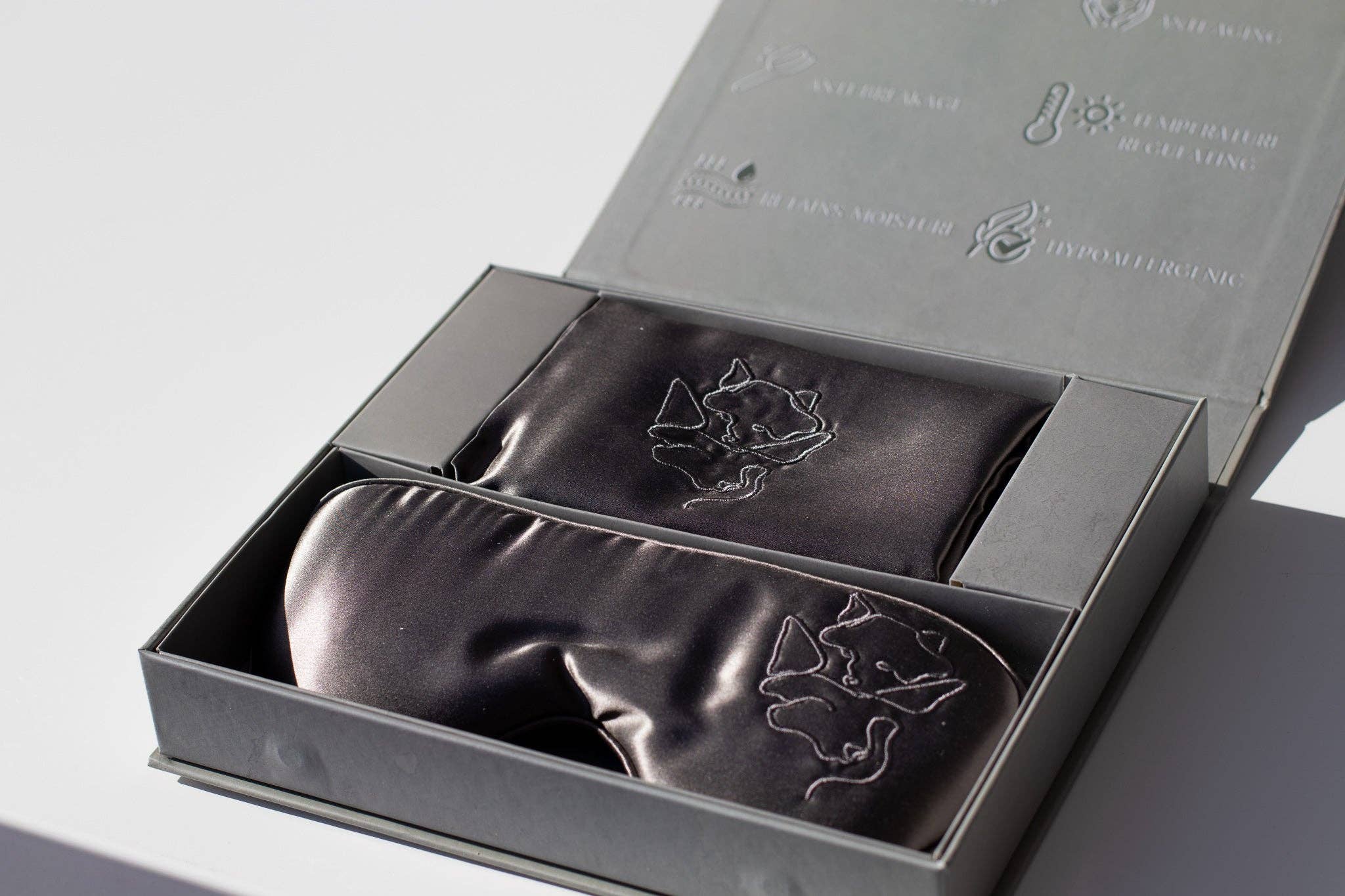 Maulbeerseide Kissenbezug und Maske Geschenk