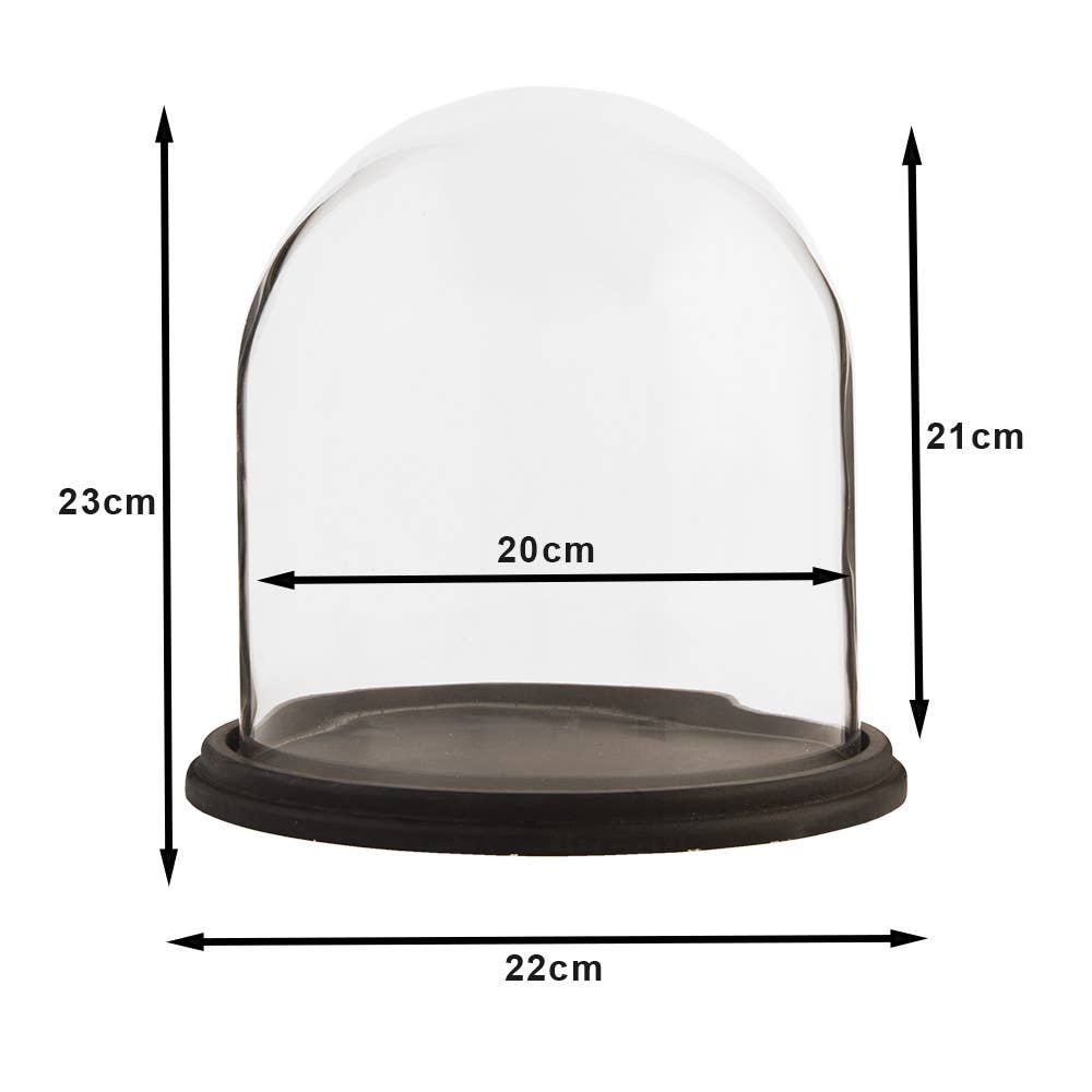Glocke Cloche – Braunglas rund Glocke