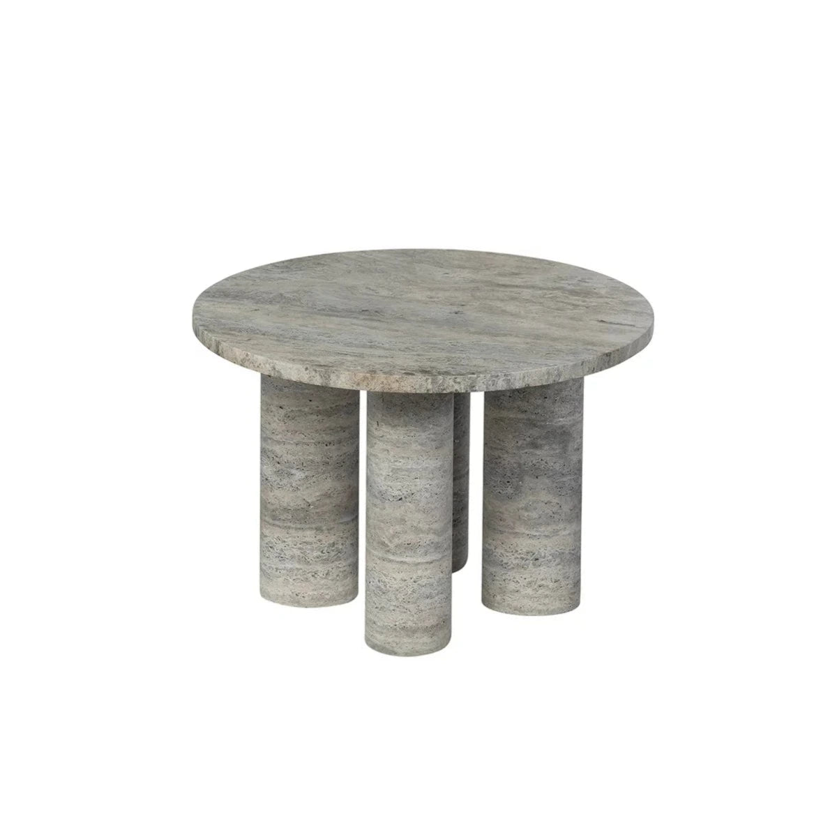 Travertin-Beistelltisch - VOLOS - Rund Tisch