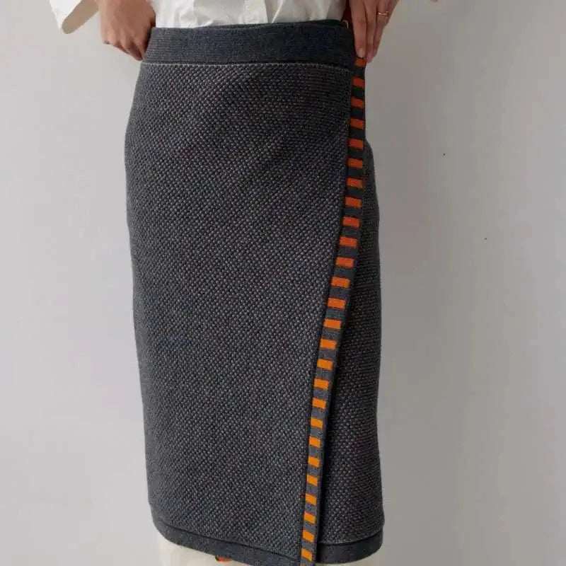 James Yoga & Winter-Wickel | Grau-Orange Decke