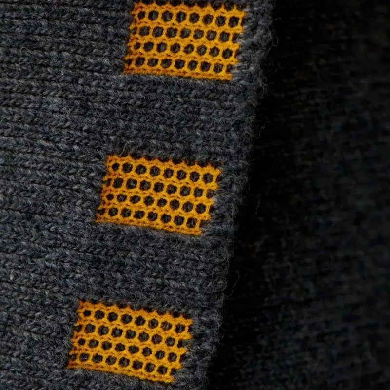 James Yoga & Winter-Wickel | Grau-Orange Decke