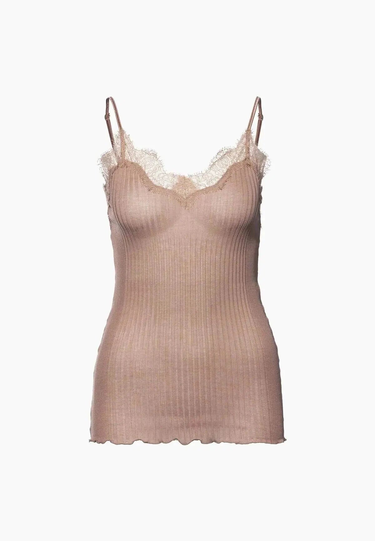 Richelieu Spaghetti Top - powder rose