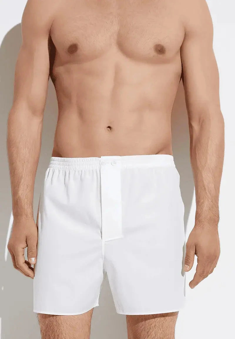 Woven Nightwear Boxer Shorts - Weiss Boxer Shorts