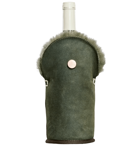 Weinkühler Khaki Wildleder Kühler