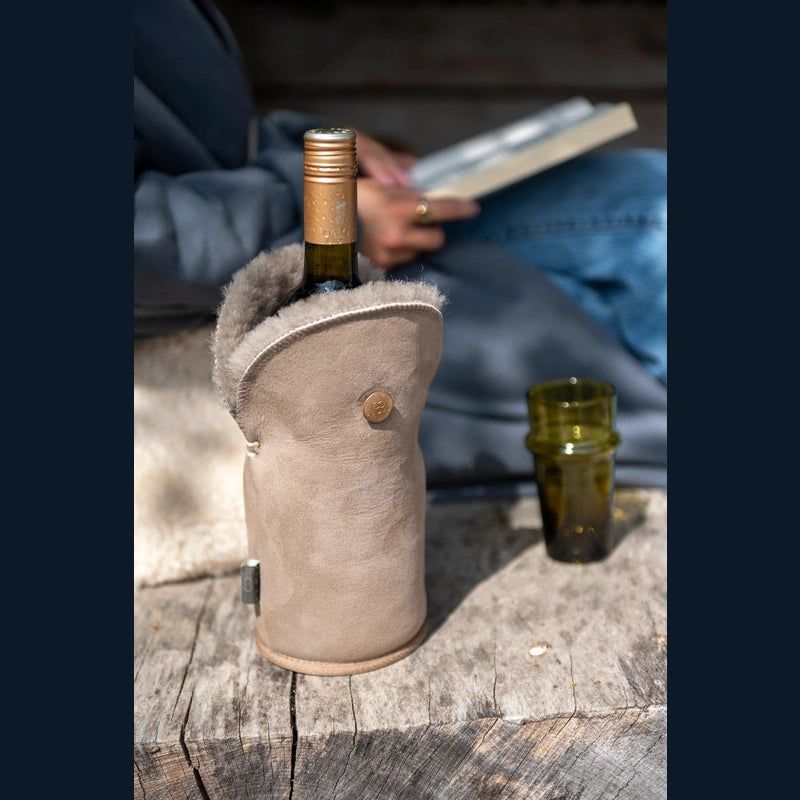 Weinkühler aus Wildleder in Steinoptik Kühler