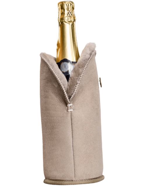 Weinkühler aus Wildleder in Steinoptik Kühler