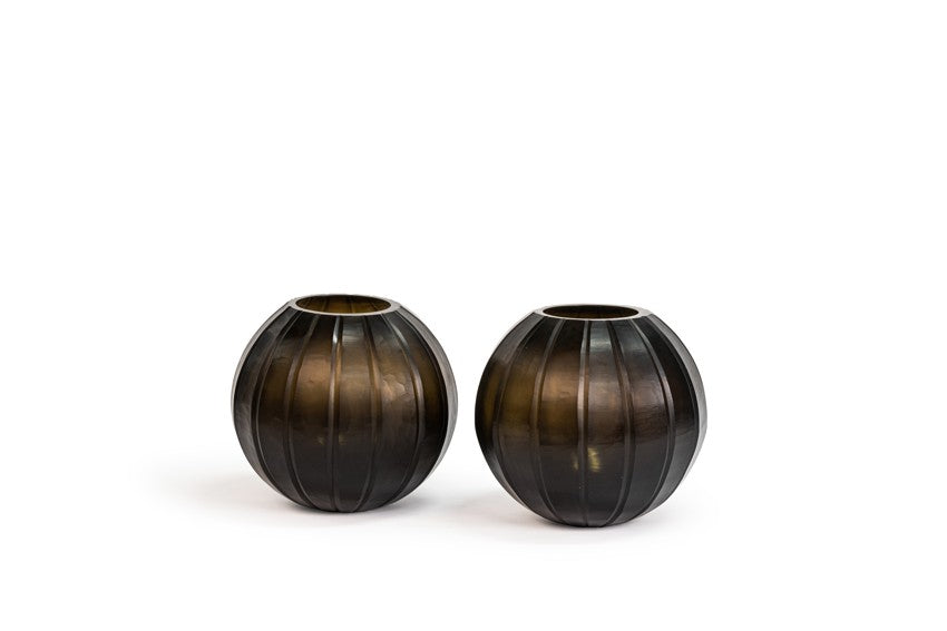 Rib Cut Round Vase - Rauch