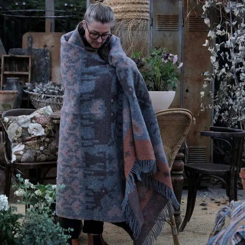 Schwedische Merino Wolldecke Decke