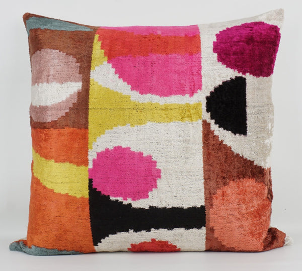 Kissen pink-lila-gelb-orange schwarz