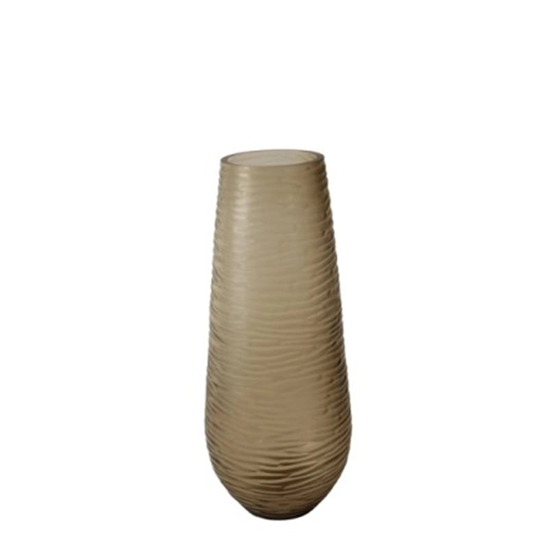 Ripple Tower Vase Light Smoke Vase
