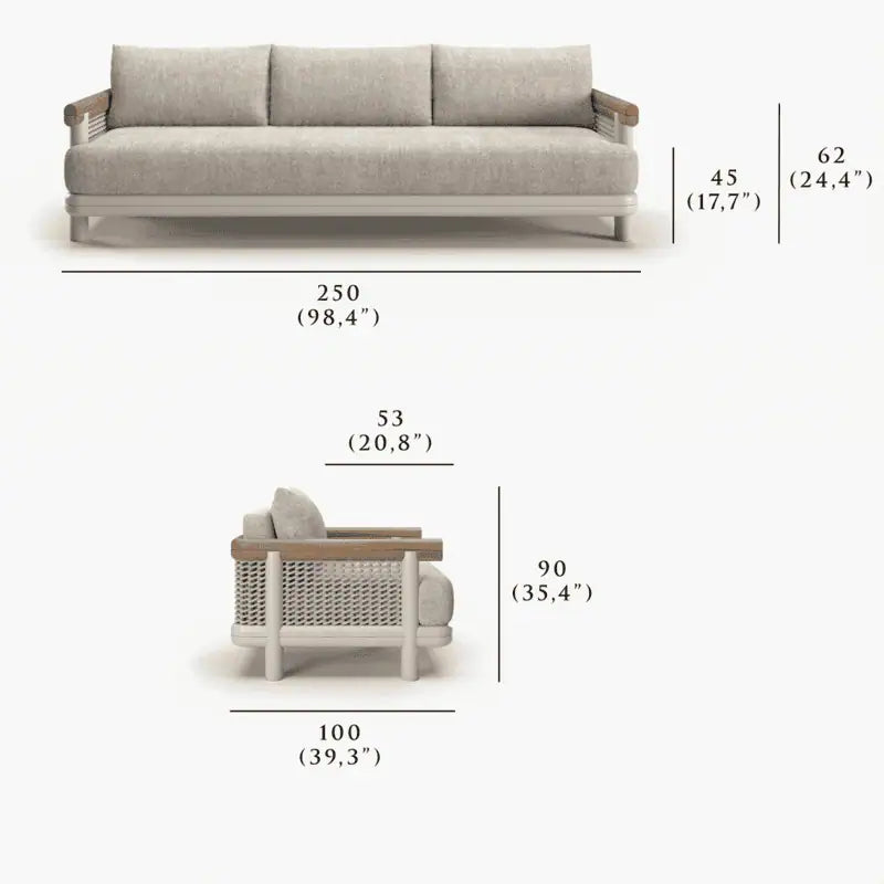 ALVO 3-Sitzer-Sofa Outdoor Sofa