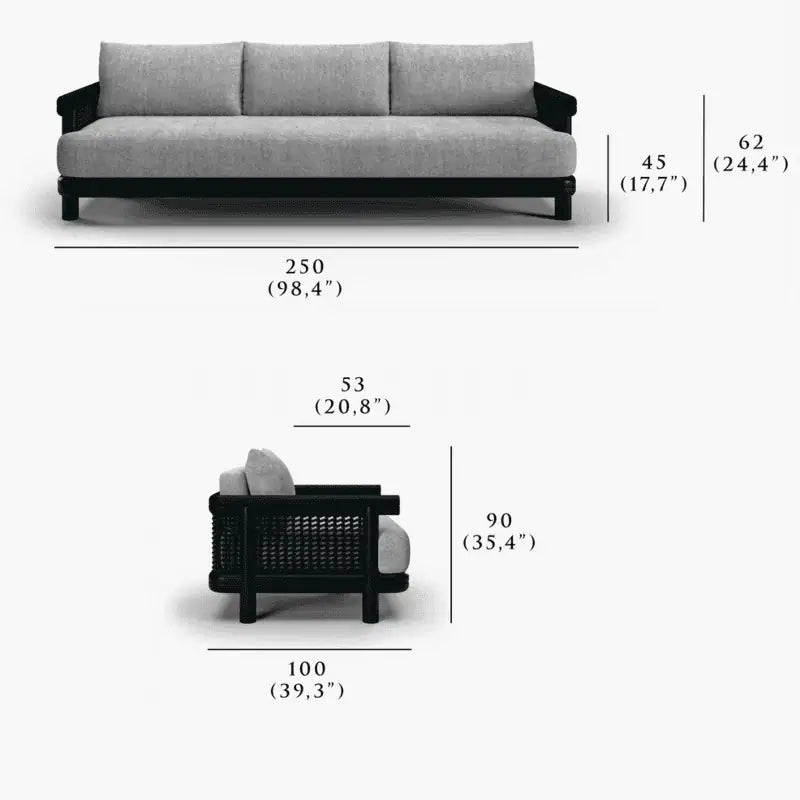 ALVO 3-Sitzer-Sofa Outdoor Sofa