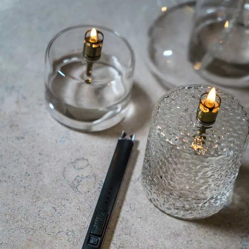 Hammered Zylinder Elegance Öllampe
