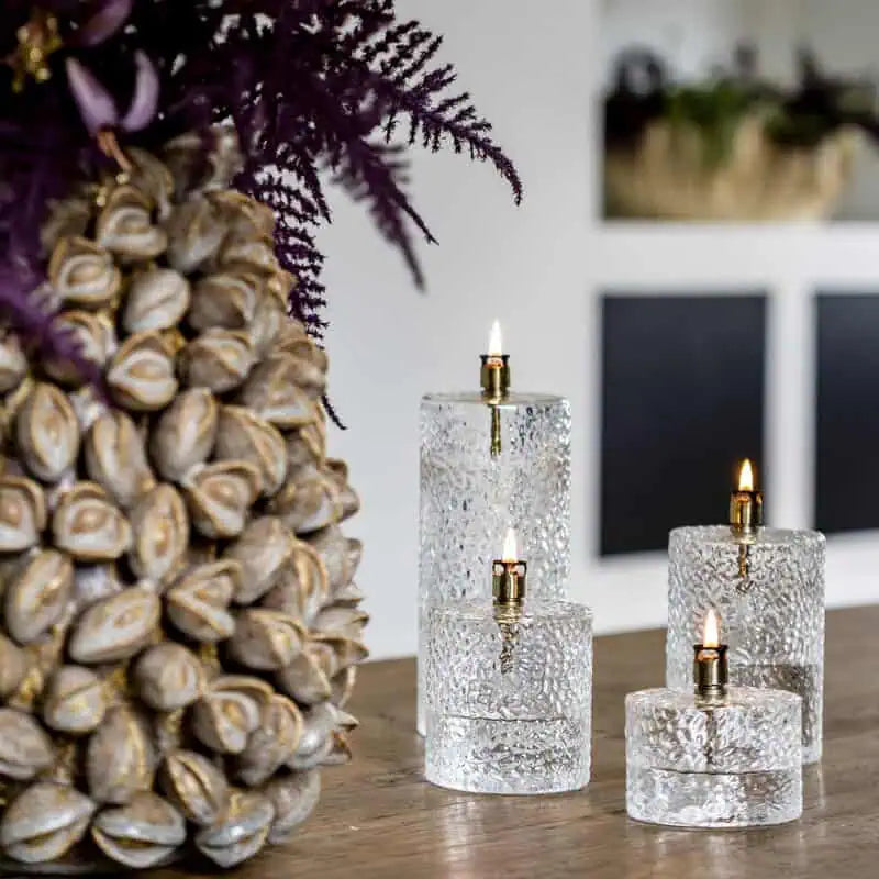 Hammered Zylinder Elegance Öllampe