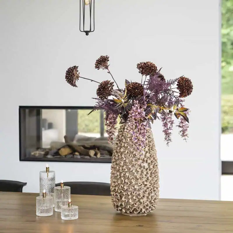 Hammered Zylinder Elegance Öllampe