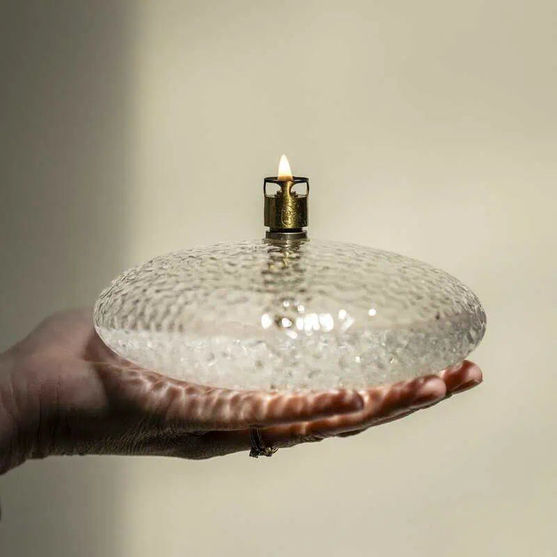 Disc Hammered Brass Öllampe