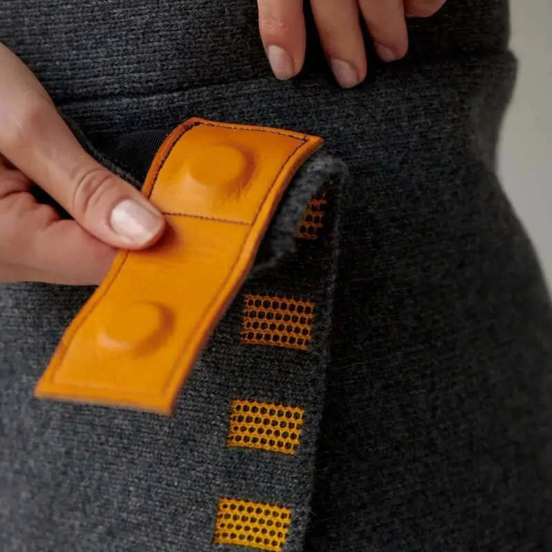 James Yoga & Winter-Wickel | Grau-Orange Decke