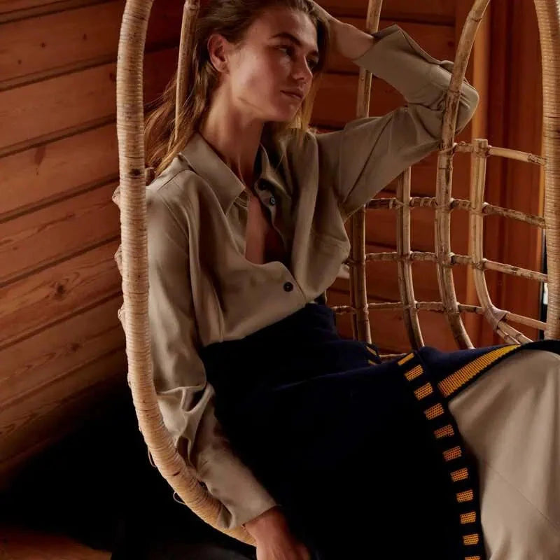 James Yoga & Garden Wrap – Marineblau-Orange Decke