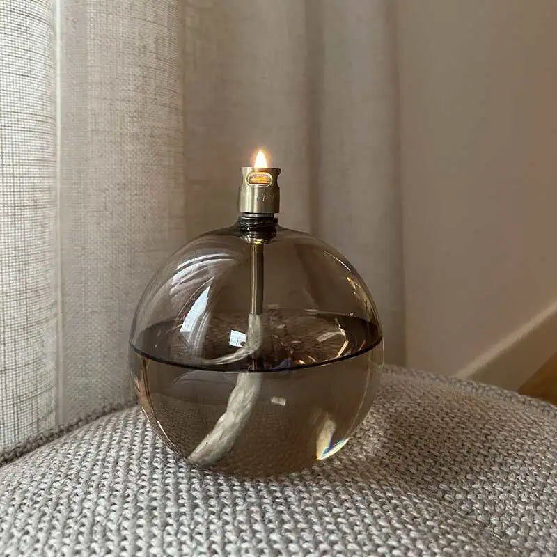 Round Champagne Brass Öllampe
