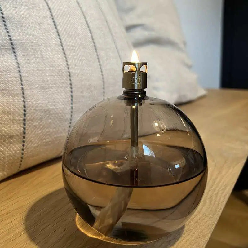 Round Champagne Brass Öllampe