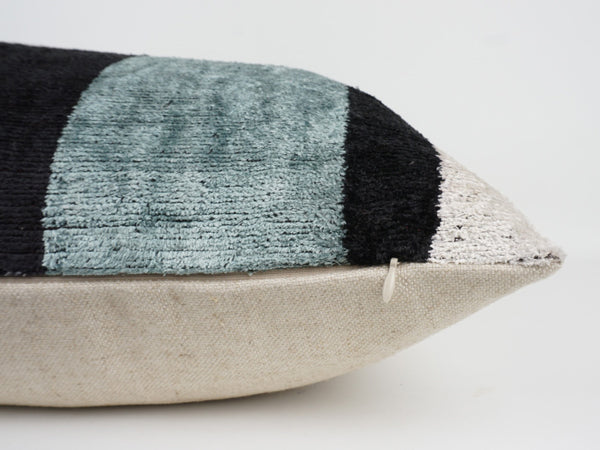 Kissen Schwarz-aqua-offwhite