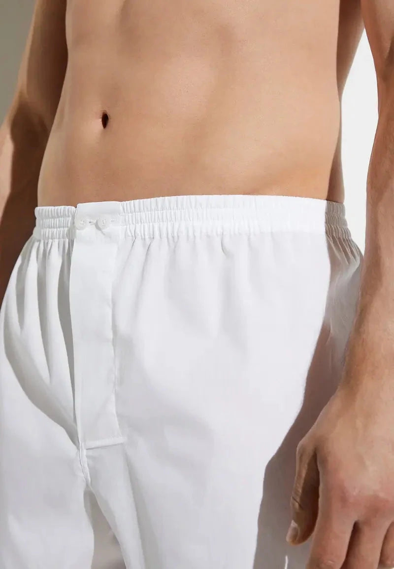 Woven Nightwear Boxer Shorts - Weiss Boxer Shorts