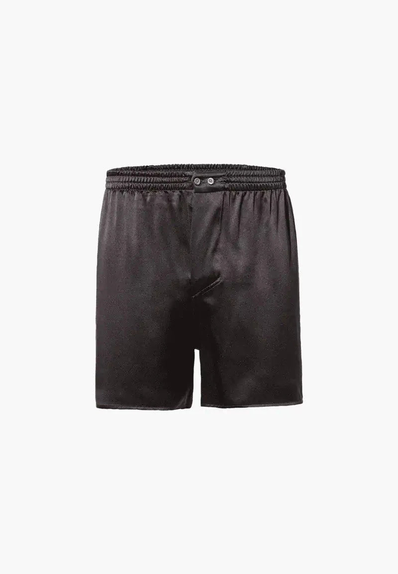 Silk Nightwear Boxer Shorts - anthrazit Boxer Shorts