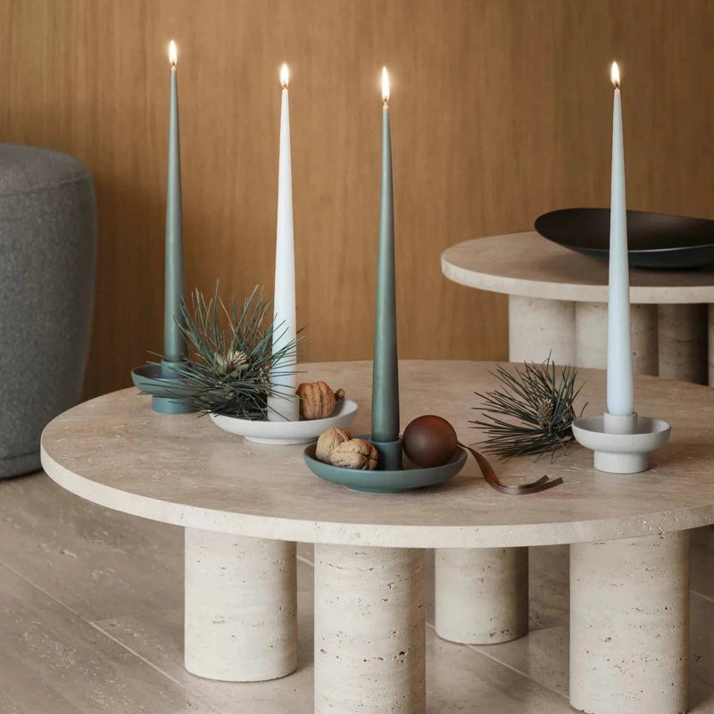 Travertin-Couchtisch - VOLOS - Rund Tisch